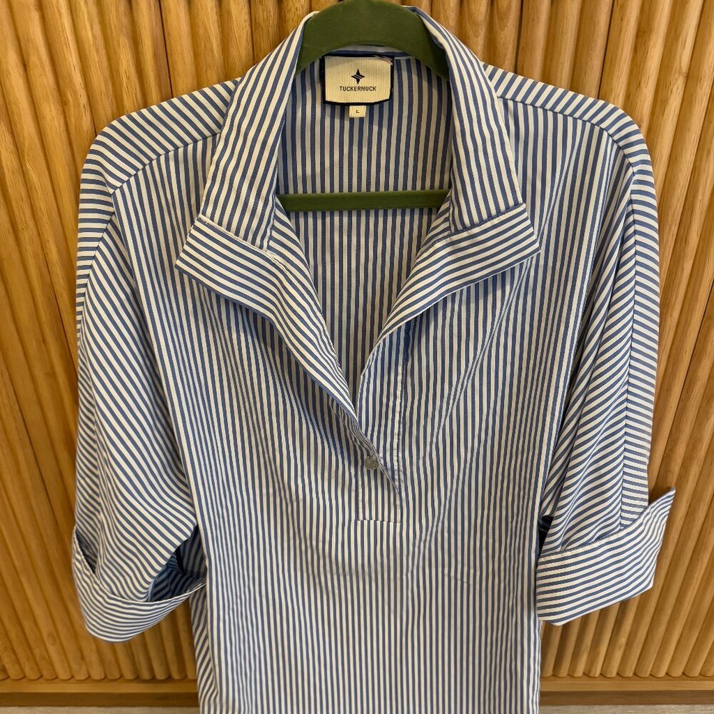 Tuckernuck Blue Stripe Willow Blouse